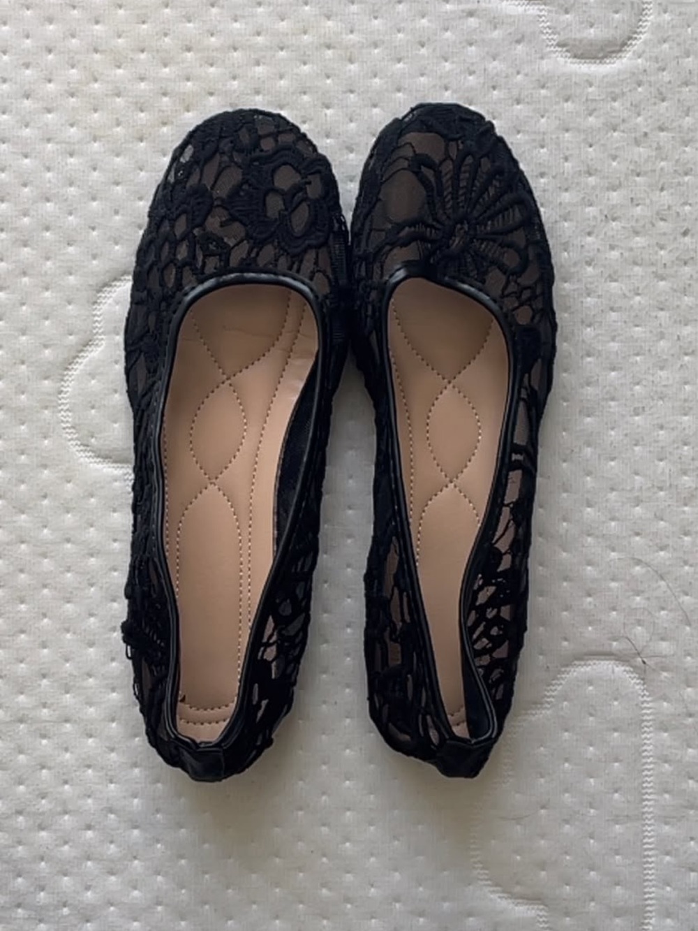 SHEIN Black Lace Ballet Flats